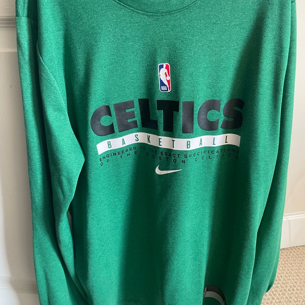 Youth Nike Boston Celtics dri-fit long sleeve tee shirt.